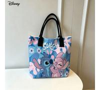 Borsa per laptop portatile e a tracolla con Stitch e Angel Disney, borsa a tracolla con stampa floreale carina per uso quotidiano Fumettotela
