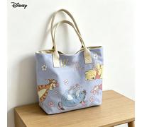 Borsa per laptop portatile e a tracolla Disney Winnie the Pooh, borsa a tracolla con stampa carina di Pooh e amici con fiori di ciliegio, adatta per uso quotidiano Fumettotela