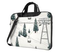 Borsa per laptop Ski Lift con abete Messenger Borsa a tracolla antiurto Custodia per computer portatile Custodia per il trasporto del computer Valigetta da 13 pollici
