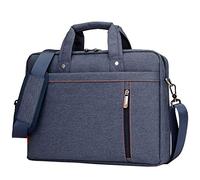 Borsa per laptop, valigetta multifunzionale da 15 pollici, borsa spaziosa per donne e uomini, resistente tracolla universale in nylon, Versione 2 Blu