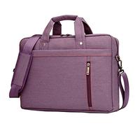 Borsa per laptop, valigetta multifunzionale da 17 pollici, borsa spaziosa per donne e uomini, resistente tracolla universale in nylon, Versione 1 Viola
