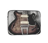 Borsa per laptop vintage per chitarra da 17 pollici, impermeabile, antiurto, custodia per computer portatile, borsa leggera per tablet