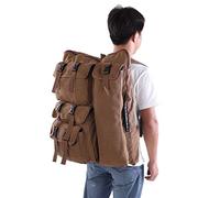 Borsa per lavagna da disegno, borsa da trasporto in tela 4K, borsa a tracolla portatile, grande spazio, per pittura e tavolozza, per studenti d'arte, 68 x 50 cm, caffè, Difetto, default, Classico
