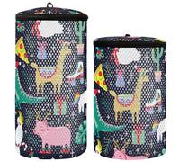 Borsa per lavare le scarpe per lavatrice Borsa per scarpe da ginnastica per lavatrice Confezione da 2 sacchetti per biancheria in rete per lavare le scarpe in lavatrice Cartoon Happy Christmas