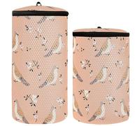 Borsa per lavare scarpe da ginnastica in lavatrice con colomba e uccellini in lutto per lavatrice, set di 2 sacchetti per lavanderia in rete per scarpe da tennis borsa per lavatrice, cartone animato,