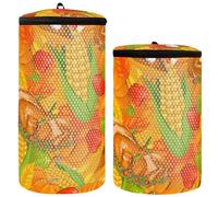 Borsa per lavatrice per scarpe da ginnastica, 2 pezzi, sacchetti per il lavaggio delle scarpe per il bucato, borsa per scarpe lavabile, raccolto del Ringraziamento, raccolto del Ringraziamento, 1