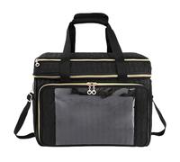 Borsa per lavoro a maglia, borsa portatile con tracolla regolabile, borsa per progetti di lavoro a maglia, borsa da viaggio all'uncinetto, per accessori, attrezzi, ganci, aghi, donne, principianti