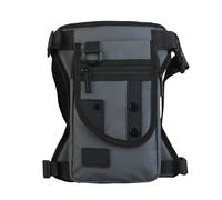 Borsa per le gambe motociclistiche, Marsupio con gambe cadenti, borse da uomo in nylon con gambe cadenti, marsupio alla moda(Grijs)