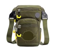 Borsa per le gambe motociclistiche, Marsupio con tracolla, borsa da gamba for motociclista, cintura da gamba for uomo(Green)