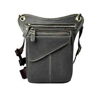 Borsa per le gambe motociclistiche, Marsupio con tracolla, borsa da gamba in vera pelle da uomo(Color12)