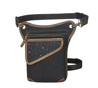 Borsa per le gambe motociclistiche, Marsupio con tracolla, borsa da gamba in vera pelle da uomo(Color15)