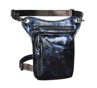 Borsa per le gambe motociclistiche, Marsupio da uomo in pelle spessa, borsa a tracolla classica casual da caffè, con gamba cadente(Color12)