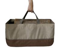 Borsa per legna da ardere, 61 x 28 x 30 cm, borsa per legna da ardere, impermeabile, con manico, in tessuto Oxford di grande capacità, per legna da ardere da campeggio, , stufa