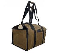 Borsa per Legna da Ardere Borsa Tote Portalegna con Manici e Tracolla Imbottita per Un Facile Trasporto(Khaki)