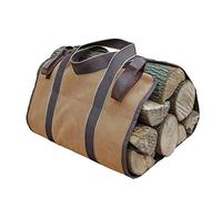Borsa per Legna da Ardere Comoda borsa for la conservazione della for legna da ardere all'aperto portatile per Un Facile Trasporto(Khaki)