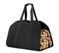 Borsa per legna da ardere, grande capacità, in PVC 600D, con cinghia regolabile a doppio anello e manico robusto, per campeggio, borsa per legna da camino