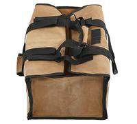 Borsa per Legna da Ardere in Tela Resistente, Grande Contenitore Impermeabile per Legname e Deposito in Giardino, Perfetta per Uso Esterno in Kaki, 109x48 Cm