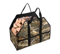 Borsa per legna da ardere realizzata in robusto tessuto Oxford con cinghie di trasporto resistenti e costruzione chiusa per un trasporto efficiente della legna da ardere (mimetico n. 2)