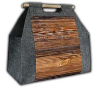 Borsa per legna da ardere rettangolare con maniglia per il trasporto legno