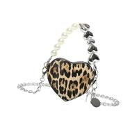 Borsa Per Leopardi A Forma Cuore Alla Con Catena Donne 2024 Borse A Tracolla Alla Spalla Elegante Borse