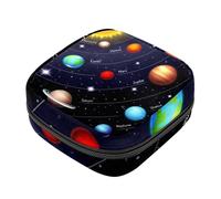 Borsa per lo smaltimento dei tovaglioli sanitari per ragazze e donne, spazio esterno, sistema solare Marte Terra, borsa per lo smaltimento degli assorbenti mestruali con cerniera di grande capacità