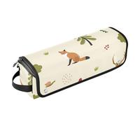 Borsa per lo styling dei capelli degli animali della foresta, con tappetino resistente al calore, borsa organizer portatile per arricciacapelli, piastre, spazzole, fermagli e fascette per capelli