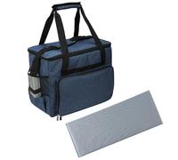 Borsa per macchina da cucire con tracolla rimovibile, tasche multiple di stoccaggio, custodia per macchina da cucire, blu