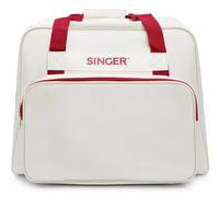 Borsa per macchina da cucire Singer semirigida in tessuto, con tasca accessori, color panna, 45 x 25 x 33 cm