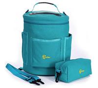 Borsa Per Maglieria e Stoccaggio Filati - Migliore Borsa per Filati in Tela Durevole - Organizer per Lavoro a Maglia e Uncinetto con Custodia per Accessori per Maglieria