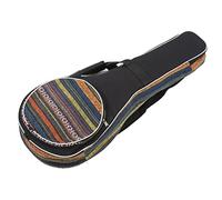 Borsa per mandolino in stile etnico, custodia per mandolino, facile da trasportare con design unico a maglia, materiale morbido portatile facile da pulire