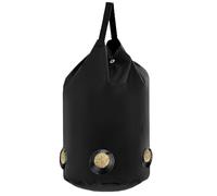 Borsa per mangiatoia per foraggio per cavalli, per alimentazione in pelle, con aperture multiforo, anello in metallo e installazione da 40 cm di larghezza, mangiatoia per foraggio sospesa in pelle