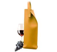 Borsa per manici per vino, borse per vino da viaggio, borse riutilizzabili - porta bottiglie in pelle con manici per la cena di San, giallo, Consulte la descripción, Vedere la descrizione