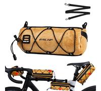 Borsa per manubrio, Borse da Manubrio per Biciclette, Borsa per Bicicletta Impermeabile Tasca con Cerniera Doppia Borsa Telaio di Guida Multifunzionale Borsa a Tracolla per Bici