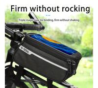 Borsa per manubrio della bicicletta B-SOUL, custodia touch screen per telefono per mountain bike e bicicletta da corsa nero,grigioPoliestere