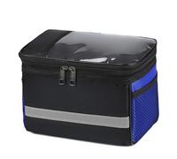 Borsa per manubrio della bicicletta Borsa portaoggetti per borse laterali per telaio della bicicletta Tasche portaoggetti anteriori per biciclette grandi dimensioni con strisce riflettenti per bici
