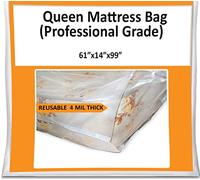 Borsa per materasso Queen per traslochi - 4 Mil Heavy Duty spessa plastica avvolgente protezione riutilizzabile borse forniture