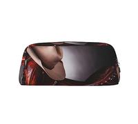 Borsa per matite con stampa selvaggia con cappello da cowboy, elegante pelle per astuccio, Colore, 5.0cm*10.5cm*20.5cm, Astuccio