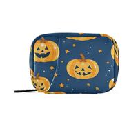 Borsa per medicinali a forma di zucca di Halloween per borsa con scomparti staccabili, portapillole da viaggio portatile per borsa