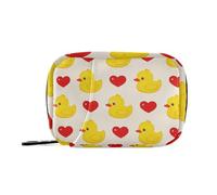 Borsa per medicine con simpatico cartone animato giallo anatra amore con scomparti staccabili attaccabile borsa medica organizer da viaggio