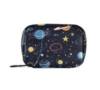 Borsa per medicine da viaggio con cielo stellato, pianeta cosmico, con scomparti staccabili, organizer settimanale portatile per pillole per borsa