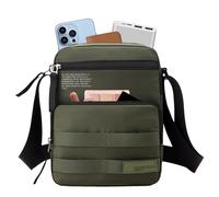 Borsa per messaggistica da uomo - Borsa messenger impermeabile con tasche multiple | Elegante organizer per laptop resistente agli usi Elegante Custodia da trasporto professionale, Verde militare, Se