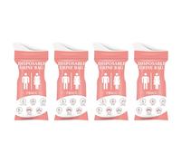 Borsa per minzione da viaggio, urinatoio, usa e getta, 4 pezzi, 750 cc, a prova di perdite, portatile, a guida autonoma, per viaggi in auto, ingorghi stradali, campeggio, uomini e donne, pipì rosa