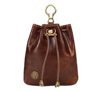 Borsa per monete in pelle, stile retrò, con moschettone, per cubetti, gioielli, erbe aromatiche, versatili per il medievale, per cosplay, uomini e donne, rosso scuro, descrizione,