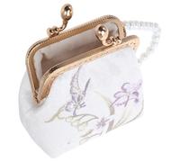 Borsa Per Monete Ricamate in Stile Cinese Custodia Trucco Blocco Del Tessuto