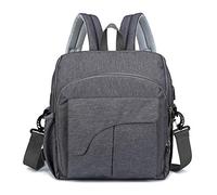 Borsa Per Mummia Borsa Per Pannolini A Tracolla Borsa A Tracolla Portatile Doppia Borsa Madre Posteriore Grigio Scuro