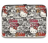 BORSA PER NOTEBOOK HELLO KITTY HKCSZPDGPTE - fino a 14", PU beige, graffiti, cerniera