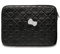 BORSA PER NOTEBOOK HELLO KITTY Zip PU Quilted Bows Sleeve 14", trapuntata con fiocchi, cerniera