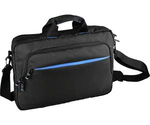 BORSA PER NOTEBOOK MONOLITH Blue Line #3314 - fino a 15.6" , PET riciclato , scomparto per laptop, Per Computer e laptop da 15,6 ", Dimensioni: A 340 mm, P 570 mm, L 480 mm, Nero con dettagli blu