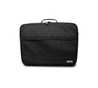 Ultron Case Plus - Borsa a tracolla compatta con tasche per riporre accessori, adatta a computer portatili fino a 17", colore: Nero
