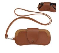 Borsa per occhiali da sole, custodia per occhiali in pelle PU con laccetto da collo, organizer per donne, uomini, escursioni, campeggio, viaggi e attività all'aria aperta, uso quotidiano all'aperto